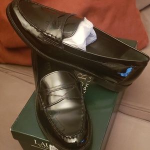 Ralph Lauren Black Barrette Loafers